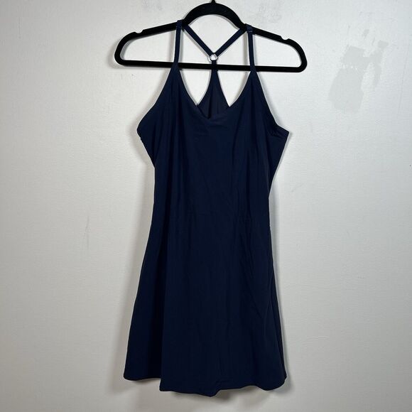 Outdoor Voices The Exercise Tennis Dress Navy Blue Women’s Size Large - Picture 2 of 9